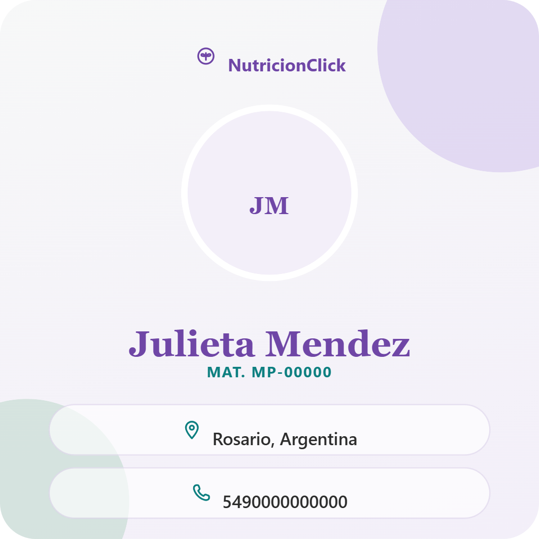 Tarjeta personal para compartir en redes